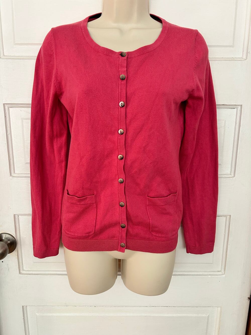 Boden Rosy Pink Cardigan Long Sleeve Womens Size 4 Excellent Condition Fast Ship